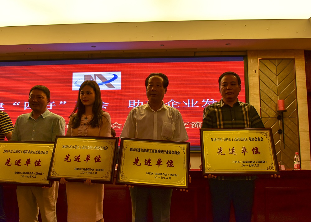 合肥市台州商会荣获2016年先进单位